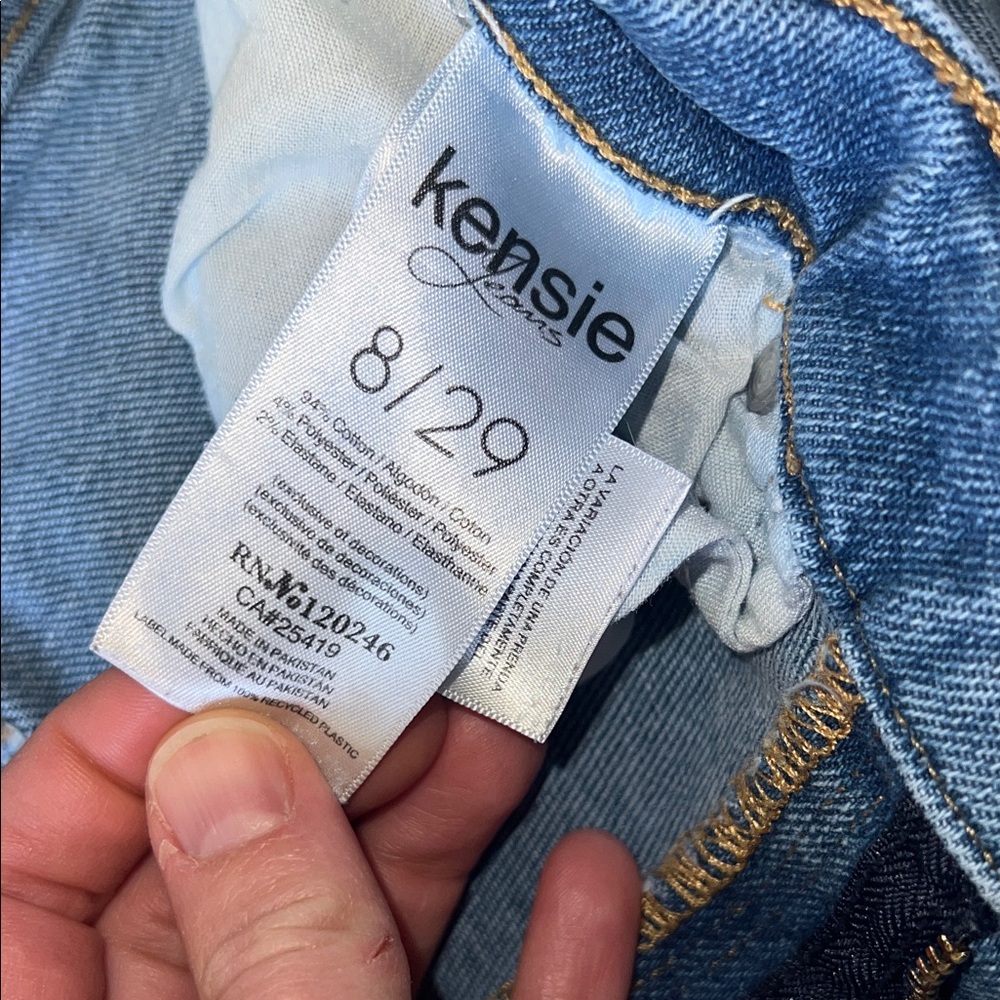 Kensie Light Blue Straight Leg Jeans - Picture 4 of 7